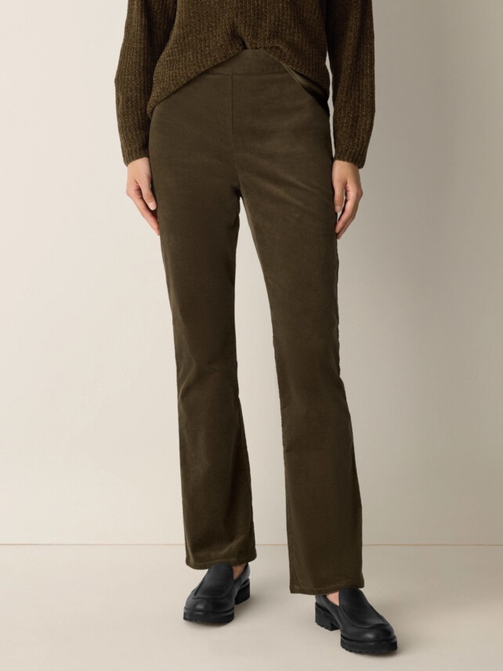 NWT Eileen Fisher Brushed Organic‎ Cotton Kick Pant Size Medium